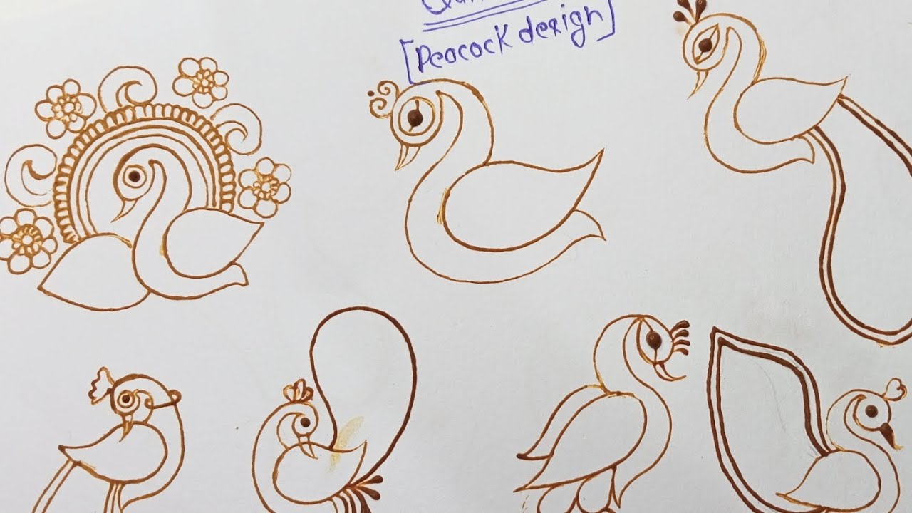 Basic mehndi|| 8 diffrent type peacock 🦚 mehndi design for Beginners ❤️ Class Day -34#viral #mehndi