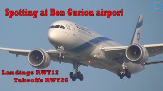 Spotting at Ben Gurion airport (8.3.19) closeup finals RWY12 / takeoffs RWY26