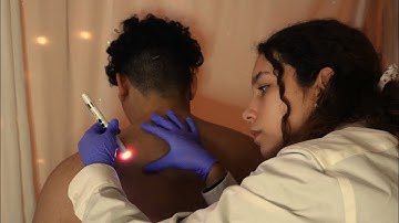 ASMR Relaxing Back Inspection & Skin Pulling (Unintentional Style)