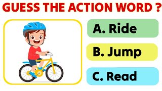 Action words quiz | Action words | Quiz time| Find out the correct action words | #actionwords #quiz