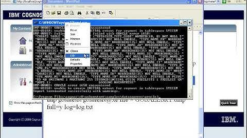 IBM Cognos  Installation on oracle part - 4
