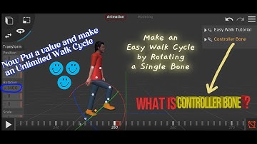Make Easy Walk Cycle by Rotating Controller Bone | walk cycle prisma 3d | Walk tutorial