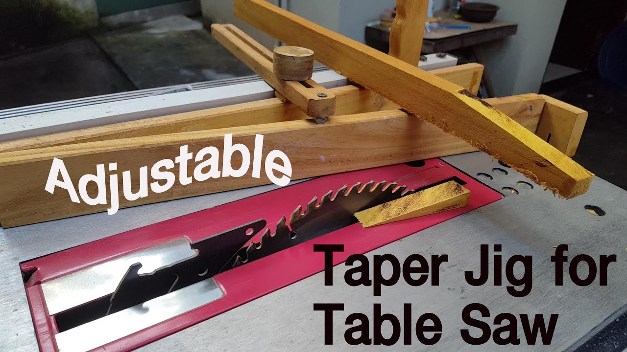 How To Make A AdjustableTaper Jig forTable Saw - YouTube