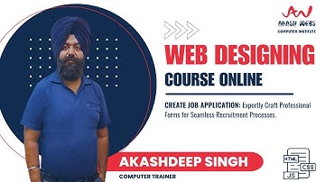 13. CREATE JOB APPLICATION |  Web Designing tutorial in Punjabi Language