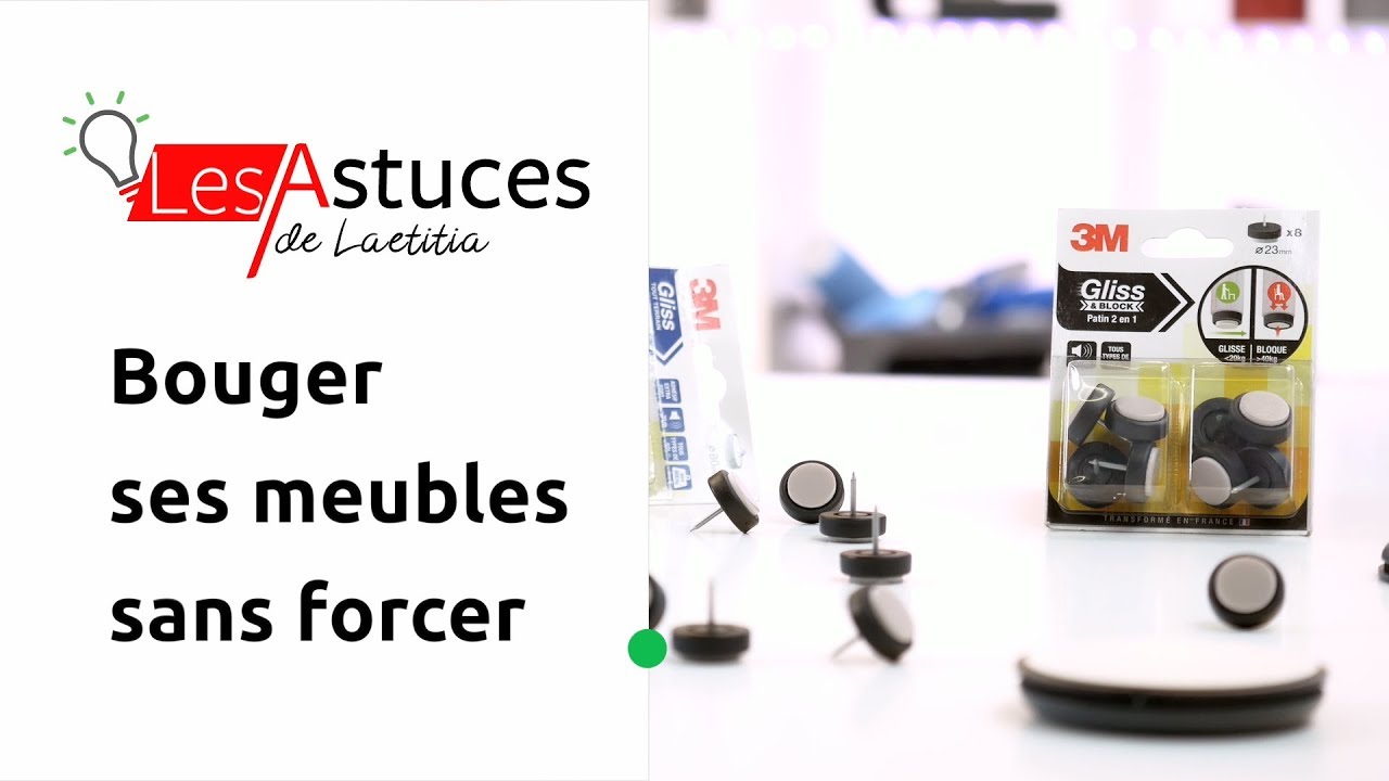 Bouger ses meubles sans forcer - "Les astuces de Laetitia" - YouTube