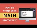 Psat 89  math practice test  college board test 1