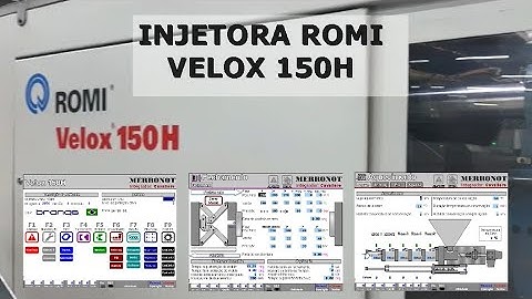 Injetora Romi Velox 150H Atualização Tecnológica com CLP Branqs
