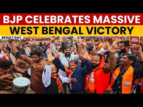 BJP Sweeps West Bengal As TMC Declines And Massive Celebrations Begin At Party Headquarters