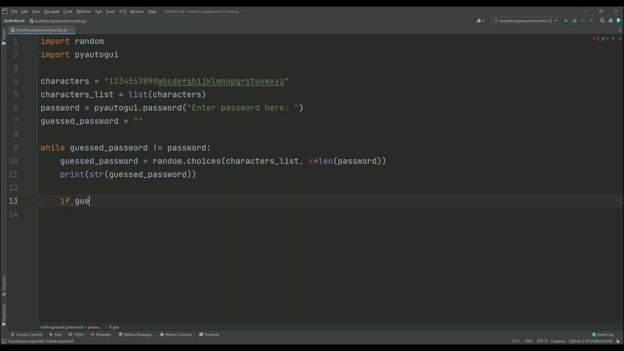 How to make a brute force password cracker in python - YouTube