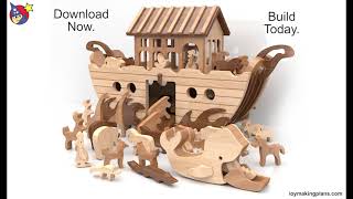 Classic Noah's Ark and Jonah's Whale Woodworking Toy Plan Set (Includes SVG Files for CNC Users)
