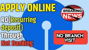 SBI mein RD kaise kholen. SBI ki net banking se RD kaise banaen. online recurring deposit in SBI.#rd