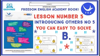 FEA Book1 Lesson5 Introducing Others B.#freedomenglishacademy #feainformation #helloenglish