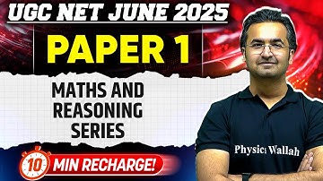 Maths and Reasoning Series | UGC NET Paper 1 June 2025 | 10 Min Recharge | Nishant Sir