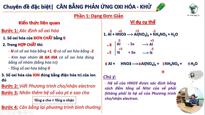 Cân bằng phản ứng oxi hóa khử p hno3 năm 2024