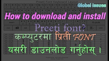 How to download and install preeti font in your laptop/PC ? #Preeti_font #Nepali_font