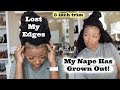 LOST MY EDGES, My Nape Grew Out, Cutting Inches| What Lies Beneath the Weave