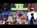 MIRACULOUS |🐞 SEASON 4 ALL NEW TRANSFORMATIONS 🐞| Tales Of Ladybug and Cat Noir Miraculous