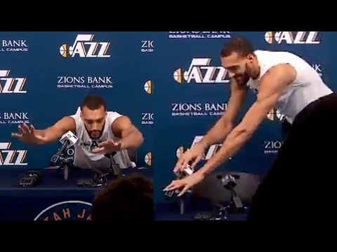 Rudy Gobert mocked Coronavirus by touching all the mics