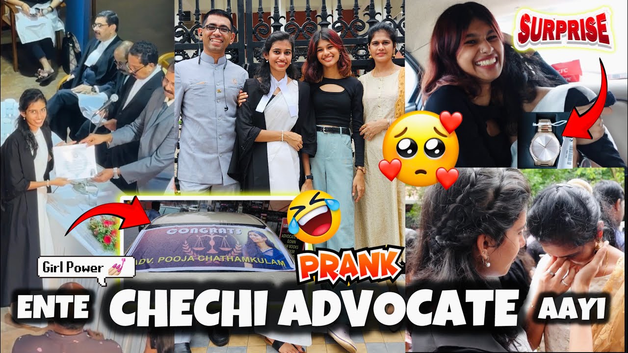 ENTE CHECHI ADVOCATE AAYI🥳🔥 | Big Surprise & Prank😂 | Elarum karanju😭 | thejathangu😉