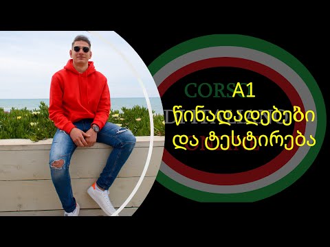 A1 დონე ტესტირება და  წინადადებები, რომლებიც უნდა ისწავლო