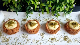 kunafa cups| Arabian sweet | Eid special dessert recipe| kunafa recipe| Ready in 2 simple steps.