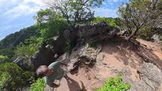 Climb to arch overlooking Turner Falls