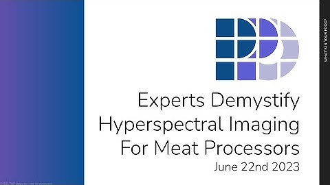 Experts Demystify Hyperspectral Imaging for Meat Processors