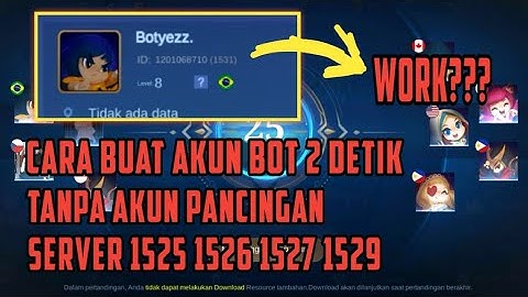 CARA MEMBUAT AKUN BOT 2 DETIK TANPA AKUN PANCINGAN!!! WORK???