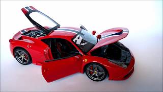 In this video you can see a photo review of beautiful ferrari 458
speciale -~-~~-~~~-~~-~- please watch: "custom model car diecast bmw
m4 kit performanc...