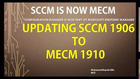 SCCM 1906 TO 1910 UPDATE