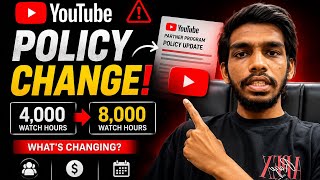 YouTube Is Changing Its Monetization Rules in 2027 🚨|| 4,000 Watch Hours to 8,000  🤔