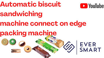 Automatic biscuit sandwiching machine connect on edge packing machine