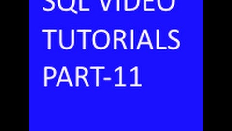 Eliminating duplicate rows in SQL Tutorial part-11