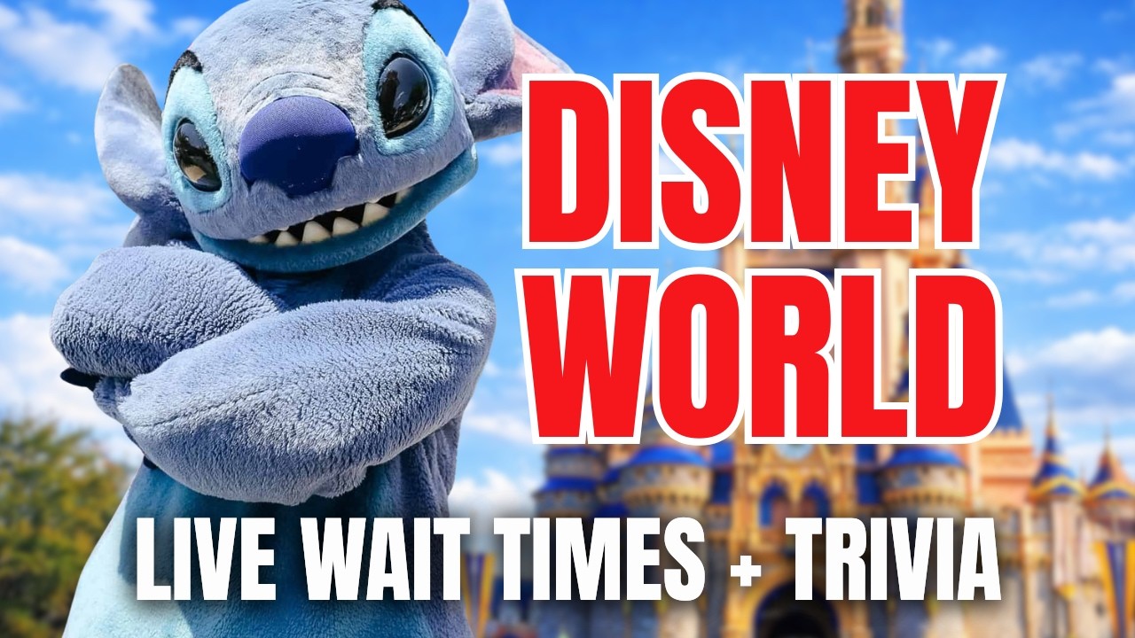 LIVE DISNEY WAIT TIMES 🏰 Fun Trivia • Real Time Crowd Flow