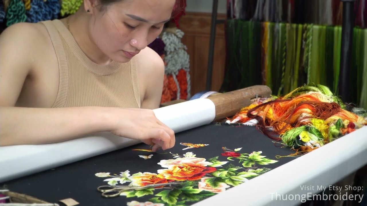 35 DAYS for Peony Embroidery | Hand Embroidery Art