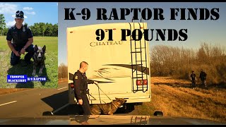 K-9 RAPTOR helps locate 91 pounds of drugs hidden in RV - Arkansas State Police