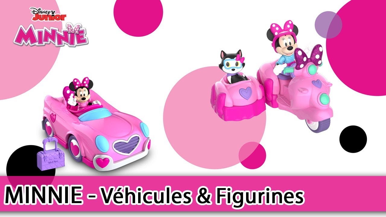 Minnie - Véhicule Scooter avec Side-Car et Figurine 7,5 cm - Jouet pour  enfants dès 3 ans rose 