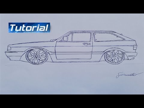 Como desenhar carros rebaixados facil - Como desenhar