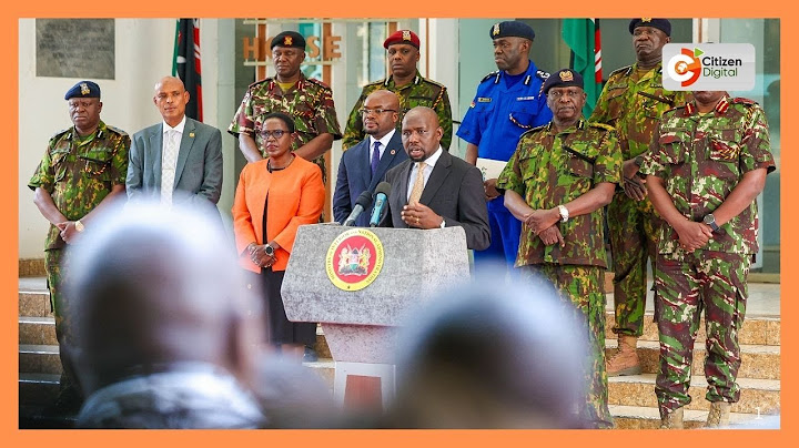 Interior CS Kipchumba Murkomen State of security