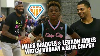 Lebron James & Miles Bridges Watch Bronny & The Blue Chips Put In Work Usba Nationals
