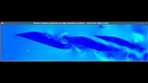 Fluid flow simulation at High Reynolds number - Real Time with CUDA