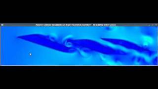 Fluid flow simulation at High Reynolds number - Real Time with CUDA