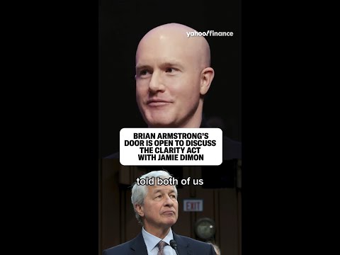 Brian Armstrong's door is open to discuss the Clarity Act with Jamie Dimon. 🚪