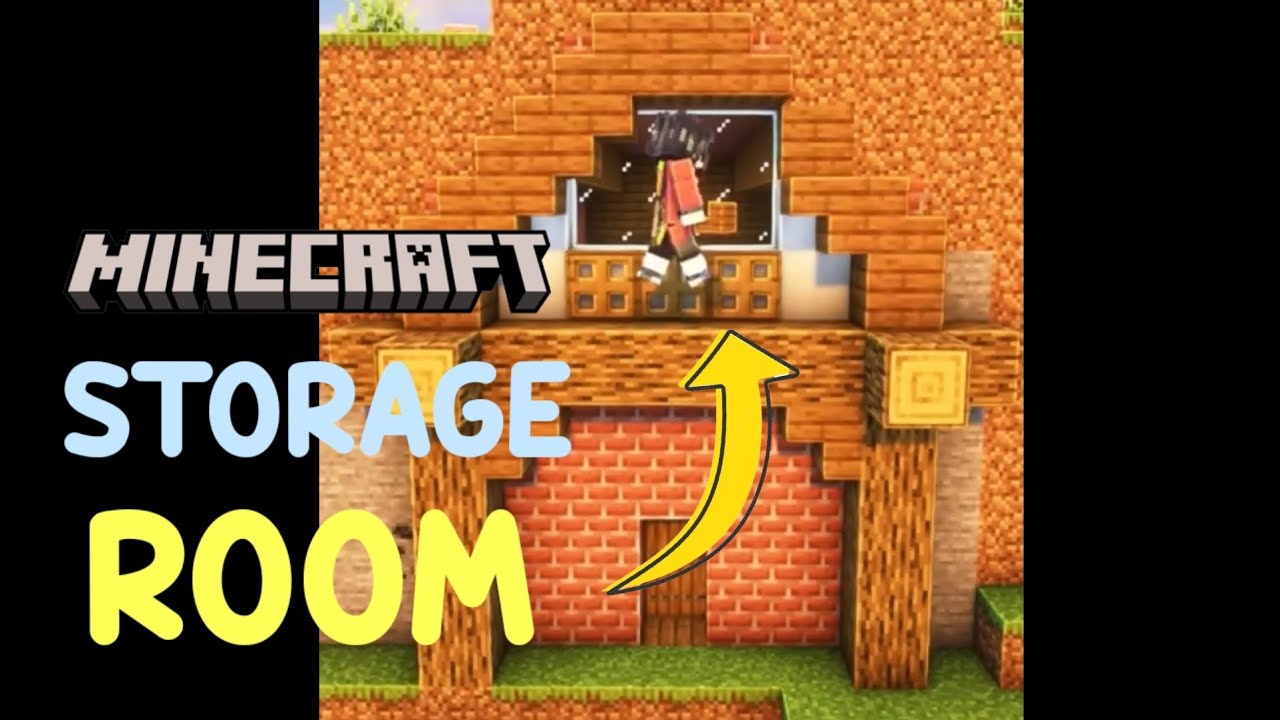 MINECRAFT STORAGE ROOM 🏠 mcpebuild storageroom minecraft YouTube