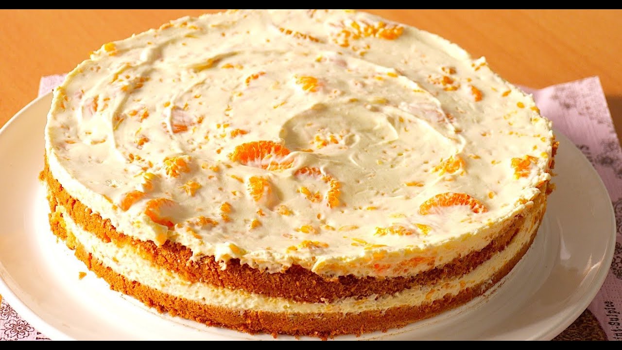 Mandarinen Schicht Torte — Rezepte Suchen