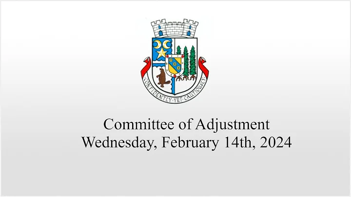 Committee of Adjustment - February 14, 2024