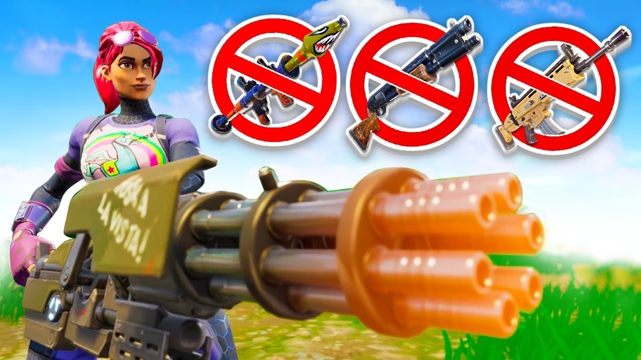 MINIGUN ONLY CHALLENGE! (Fortnite Battle Royale)