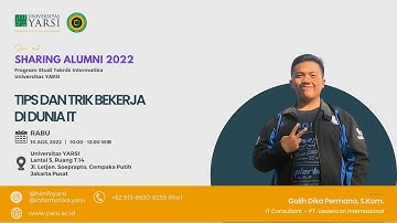Sharing Alumni Teknik Informatika Seri 2: "Tips dan Trik Bekerja di Dunia IT"