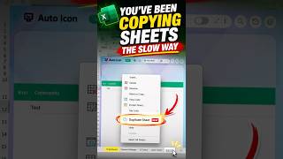 Stop Copying Excel Sheets the Slow Way 👀 #Excel #ExcelTips #microsoftexcel