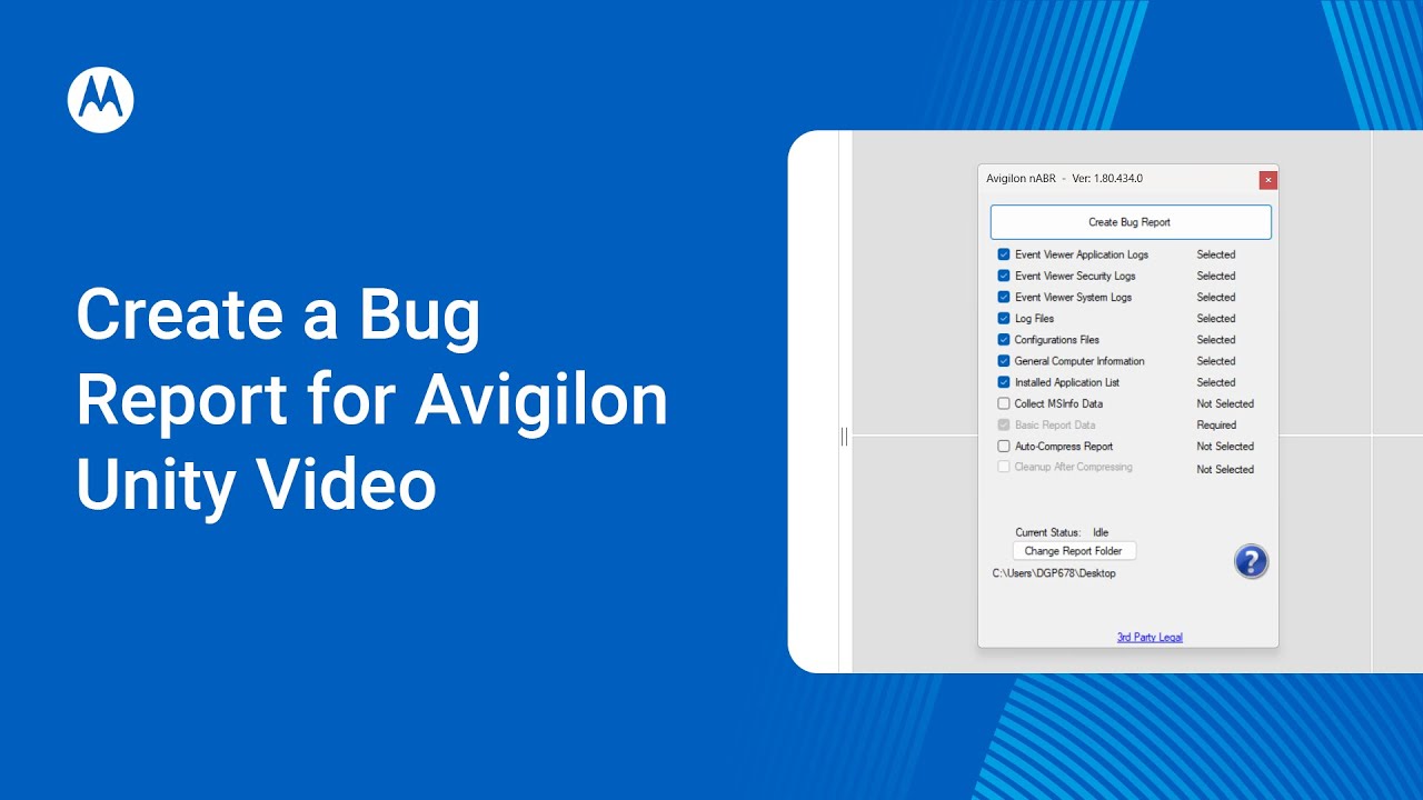 How to Create a Bug Report for Avigilon Unity Video - YouTube